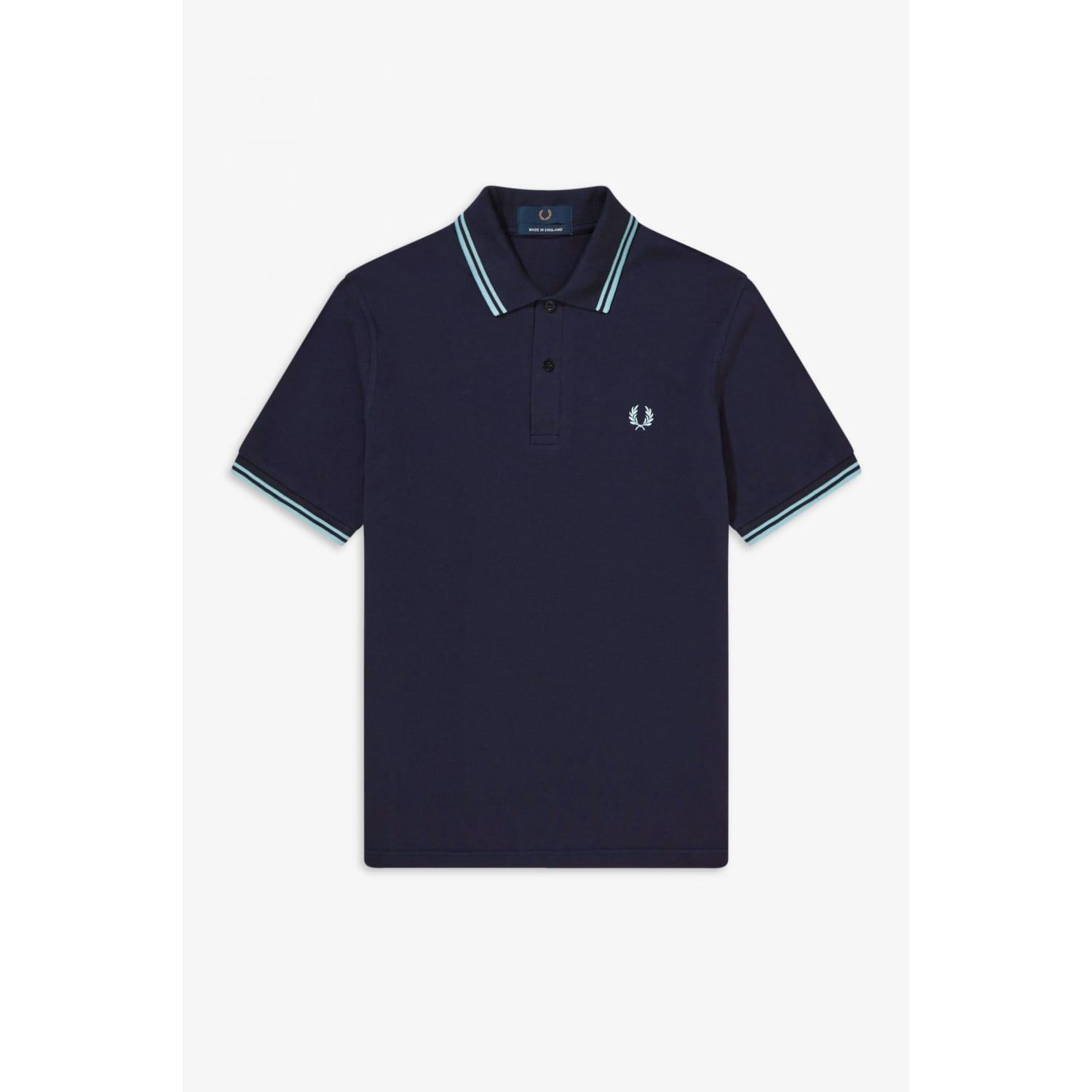 Fred Perry Reissues Original Twin Tipped Polo Navy Ice Ice in Blue for Men  | Lyst