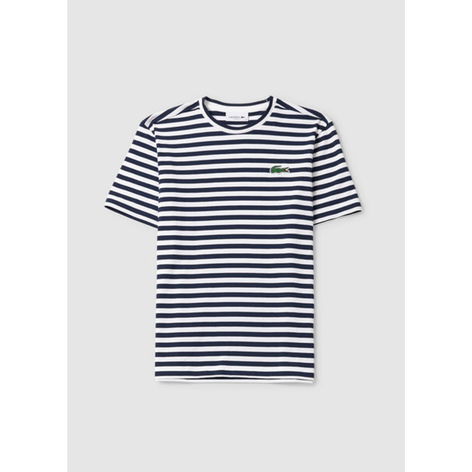 Lacoste blue striped t shirt cheap