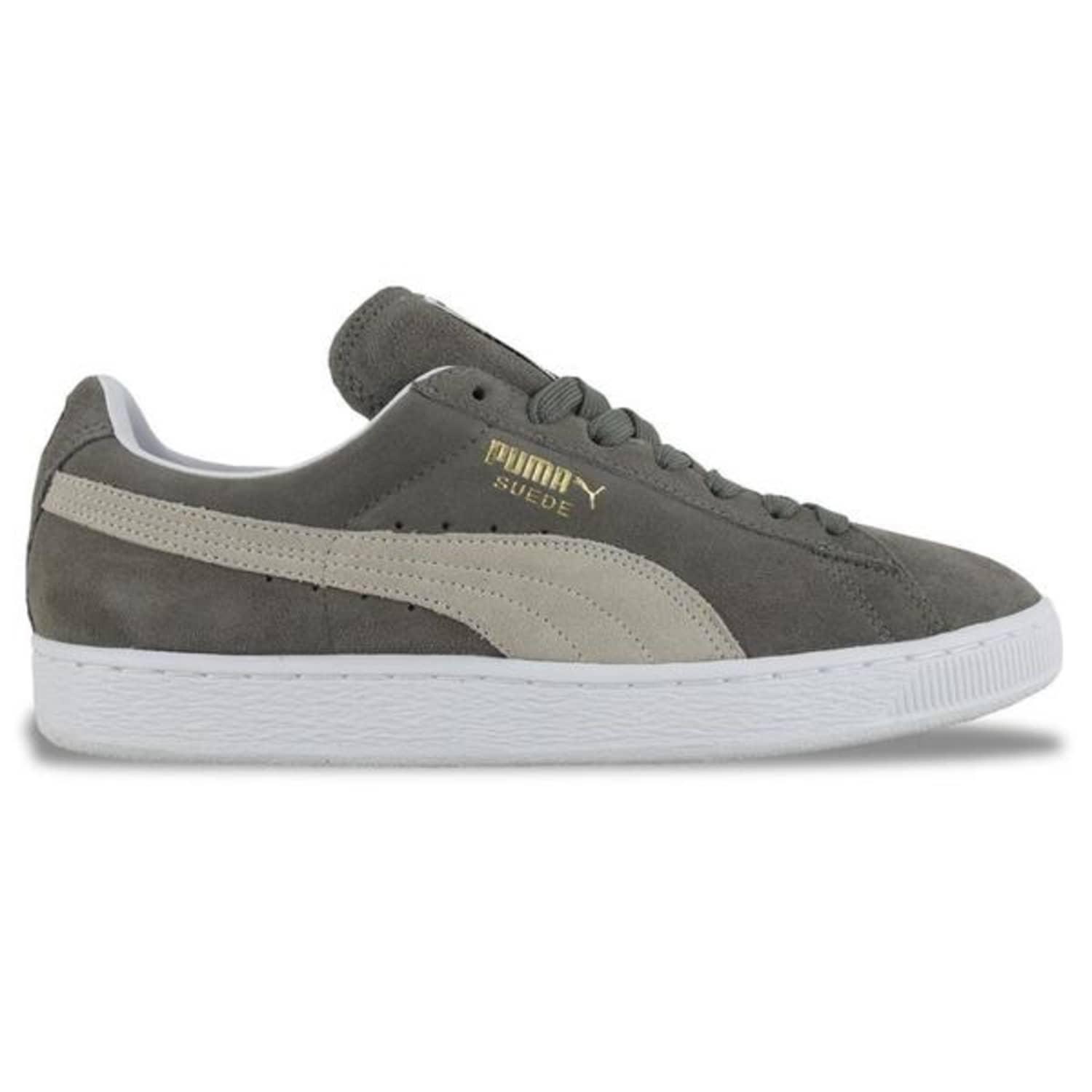 PUMA Grey And White Suede Classic Trainers in Gray for Men - Save 21% - Lyst