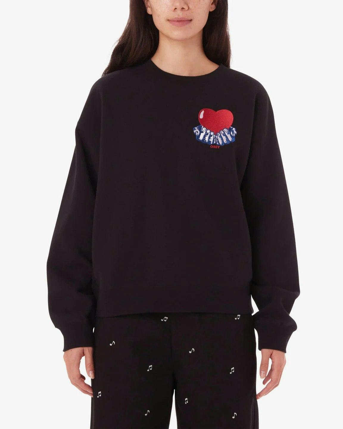Obey Sweat Noir Brode in Black Lyst UK