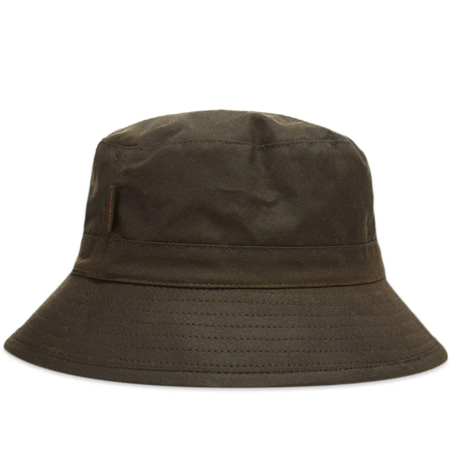 Barbour Cotton Wax Sports Hat Olive in 