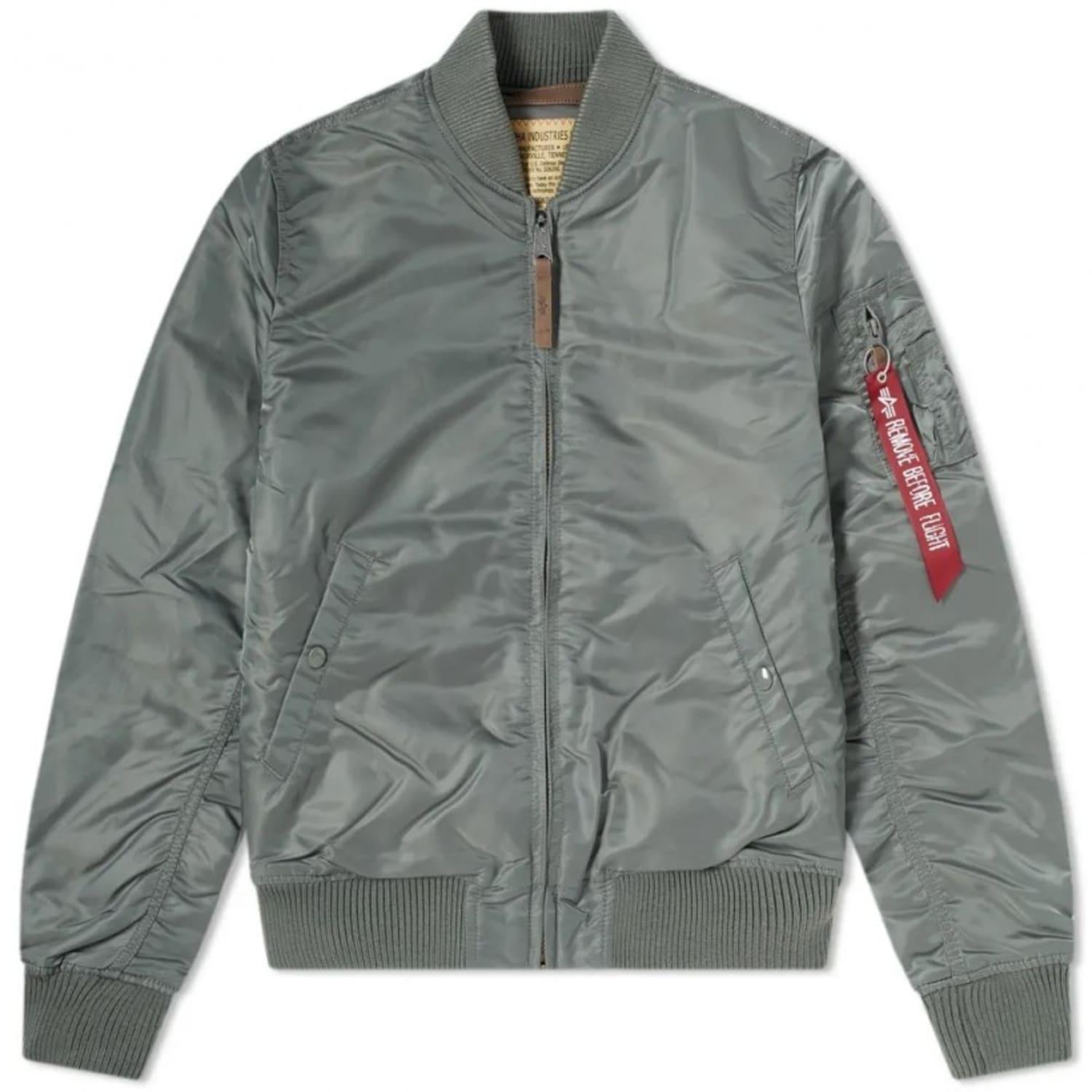 Alpha Industries Classic Ma-1 Jacket Vintage Green in Gray for Men | Lyst