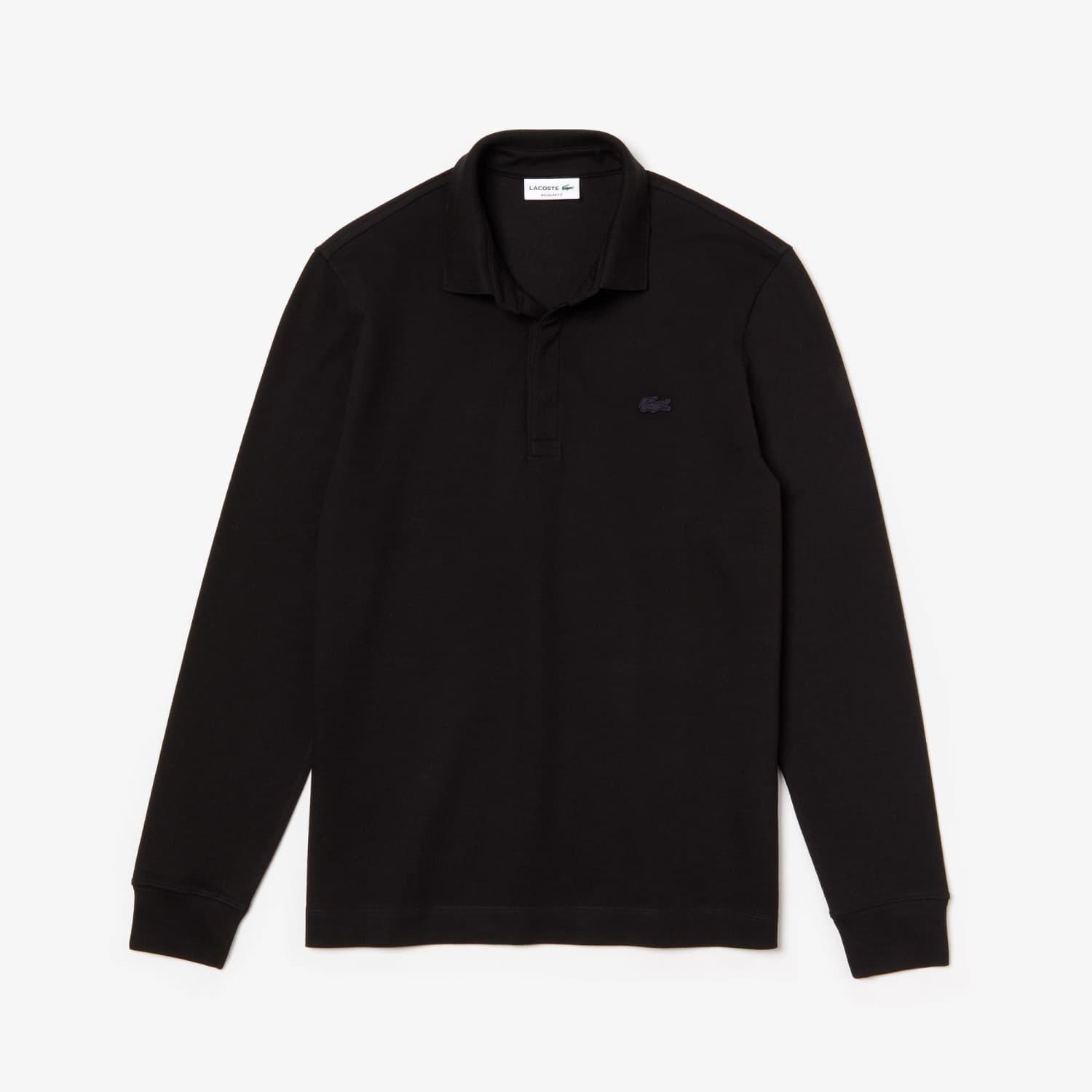 Lacoste Long Sleeve Paris Polo Shirt Black for Men | Lyst