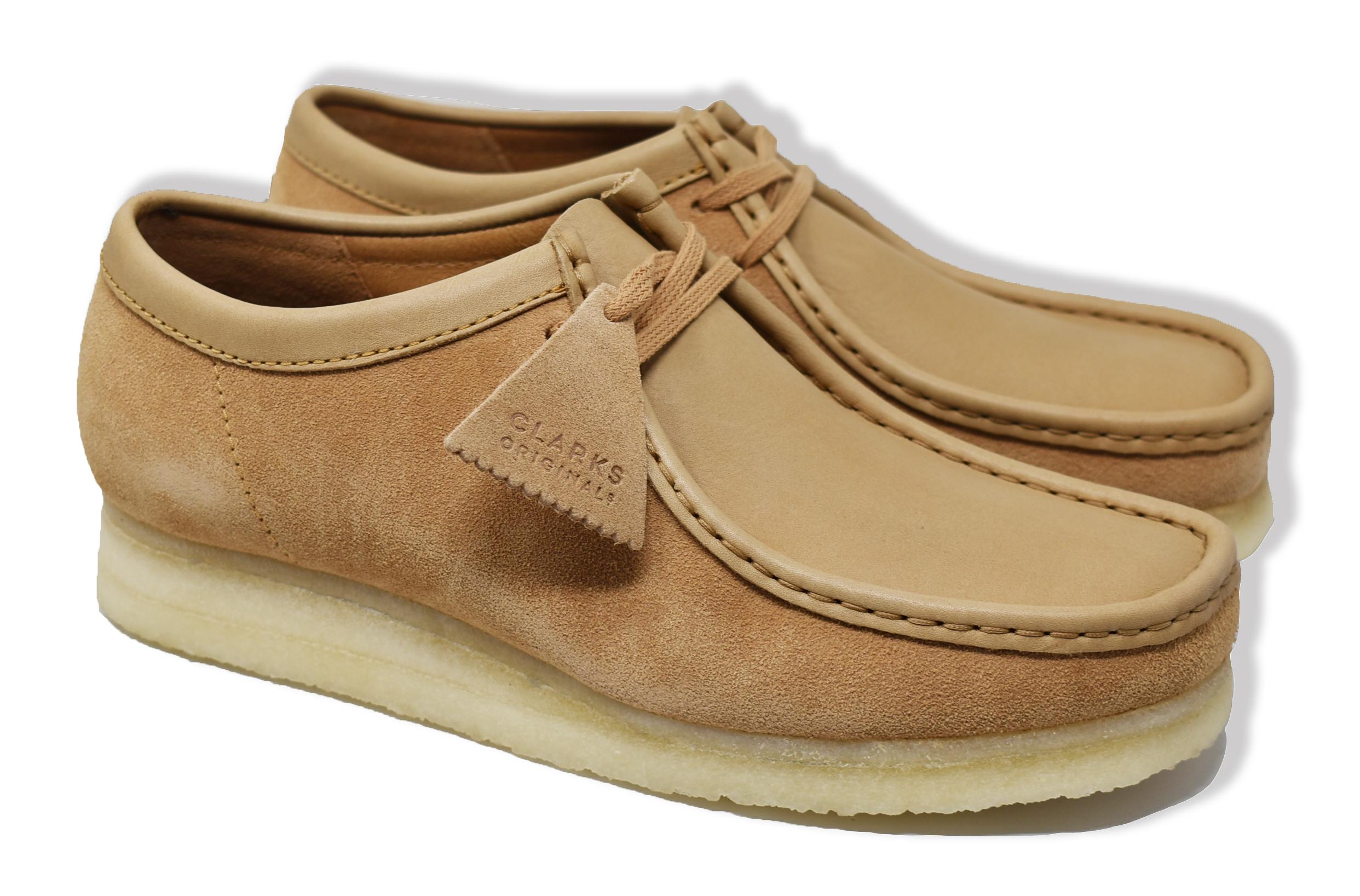 clarks wallabees tan suede