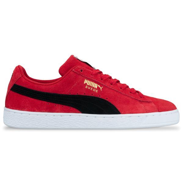 puma red black shoes