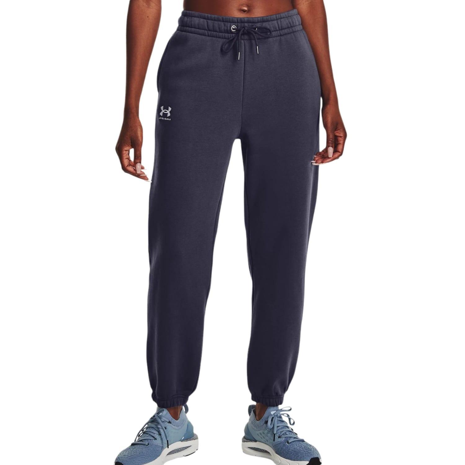 Under Armour Essential Fleece Jogger Pants Tempered Steel / White in Blue  for Men | Lyst