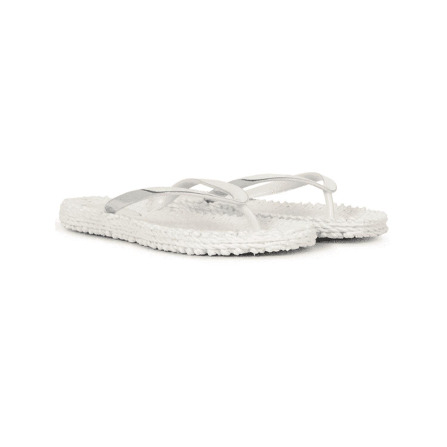 Ilse Jacobsen Creme Flip Flops With Silver in White | Lyst