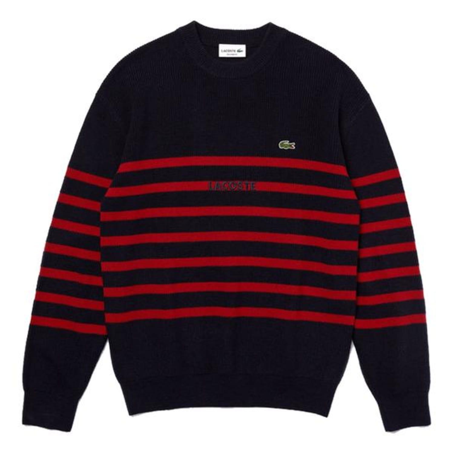 Lacoste Pullover Striped Sweater Ah 2006 Blue Red for Men | Lyst
