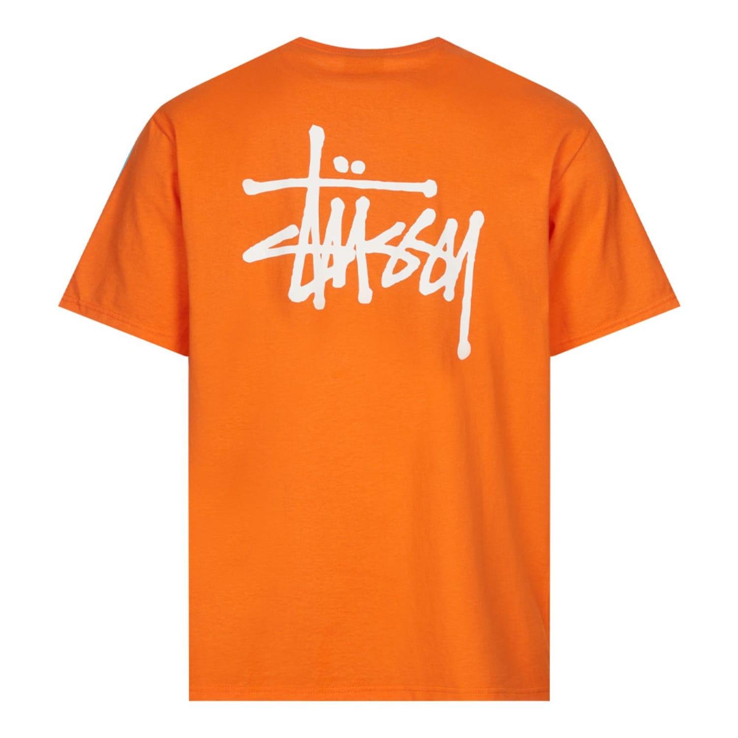 Stussy Basic T-shirt in Orange for Men | Lyst