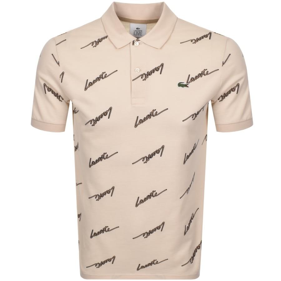 beige lacoste polo