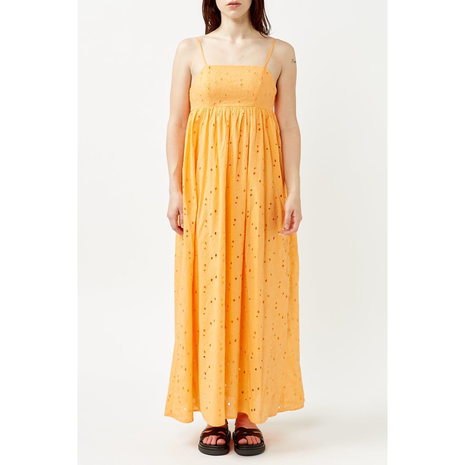 SELECTED Papaya Maxi Strap Dress in Yellow | Lyst