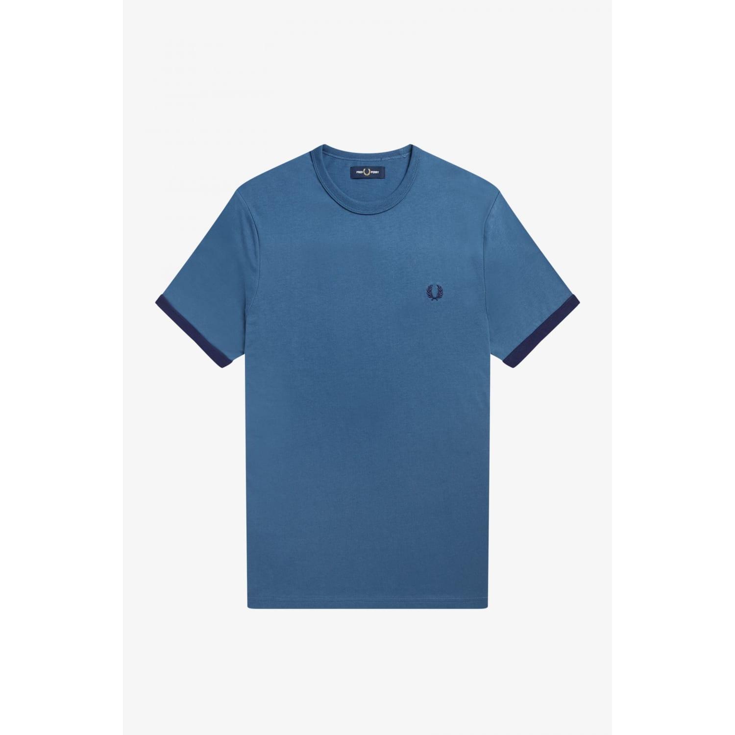 Fred Perry M3519 Ringer T-shirt in Blue for Men | Lyst