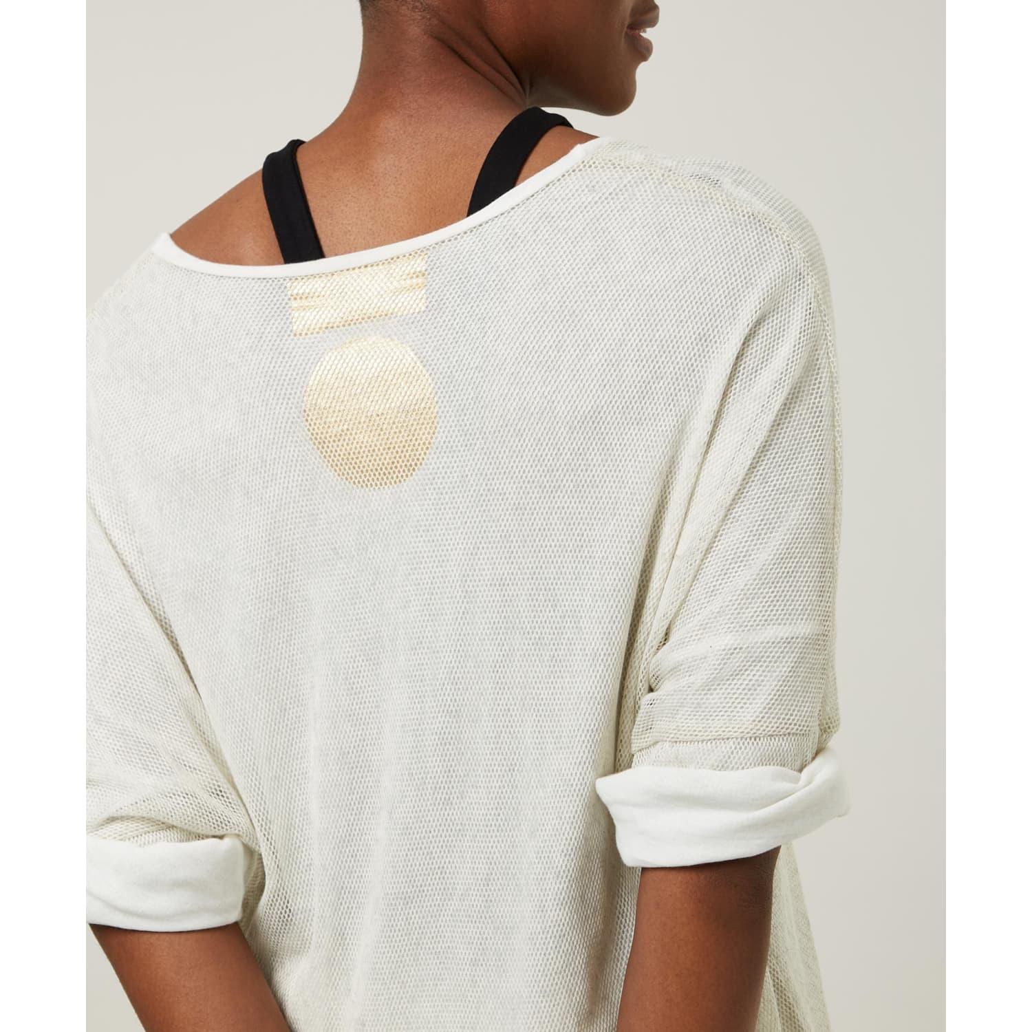 10Days Double Jersey V-neck Top in Natural | Lyst