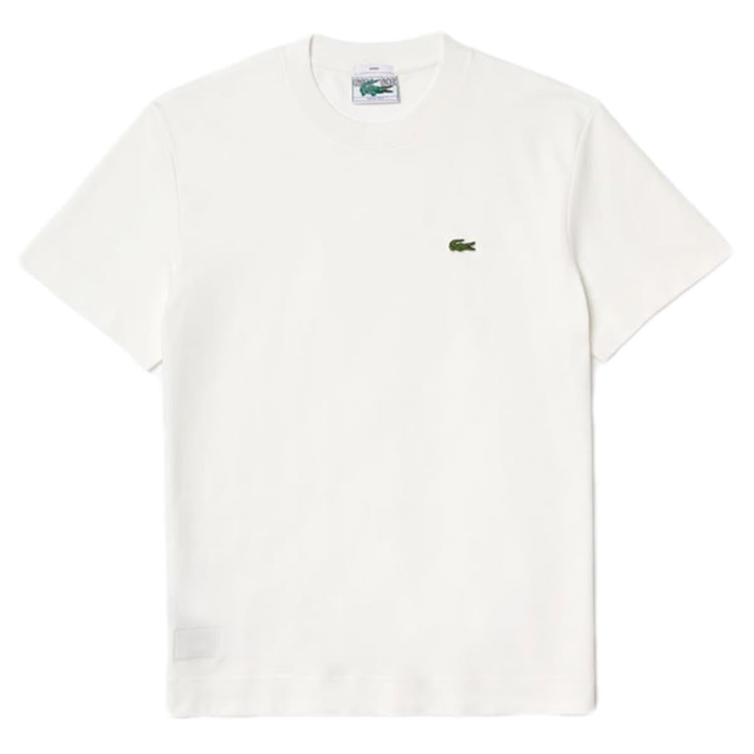Lacoste Unisex Crew Neck Organic Cotton White T-shirt | Lyst