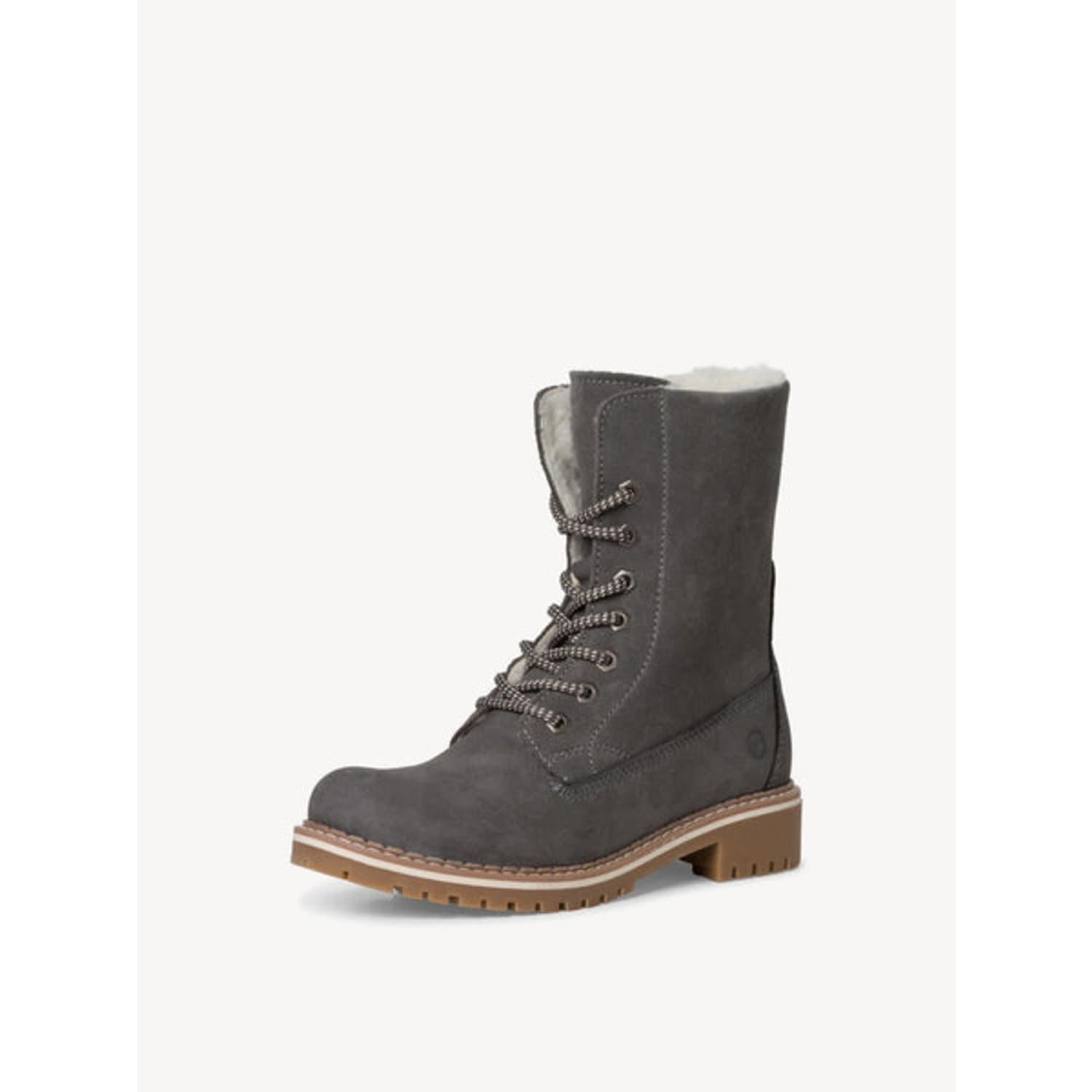 Crack pot bånd rive ned Tamaris Lace-up Suede Boots in Black | Lyst