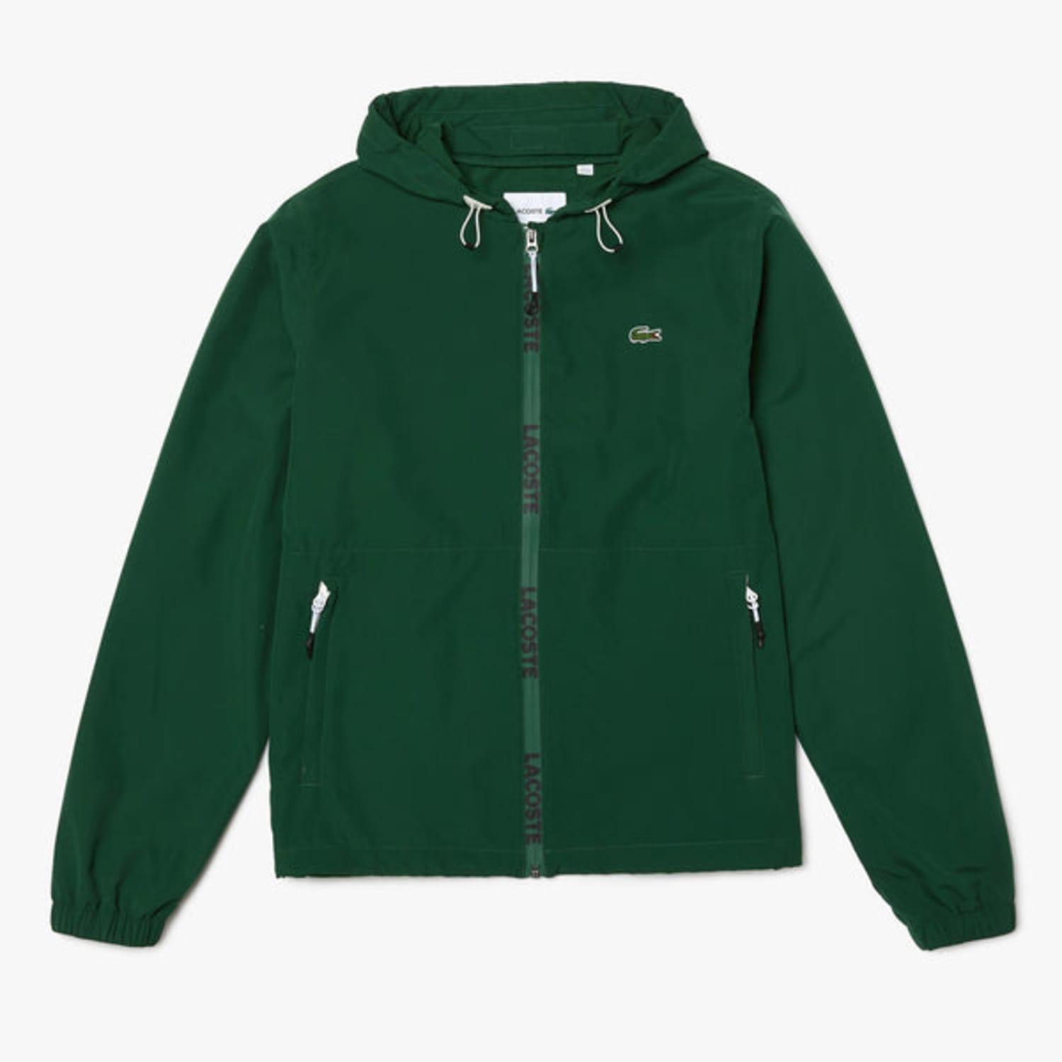 Lacoste Synthetic Hooded Bomber Jacket in Green for Men - Save 35% | Lyst