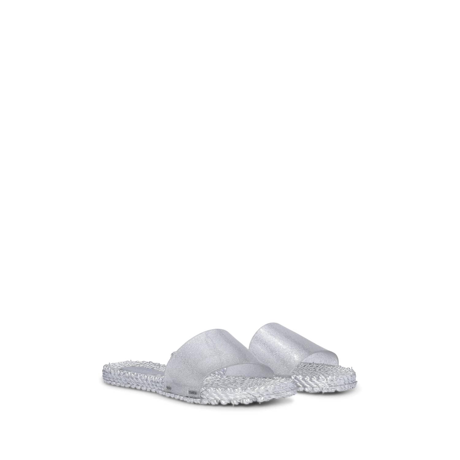 Ilse Jacobsen Silver Slip On Flip Flops Sandal in White | Lyst