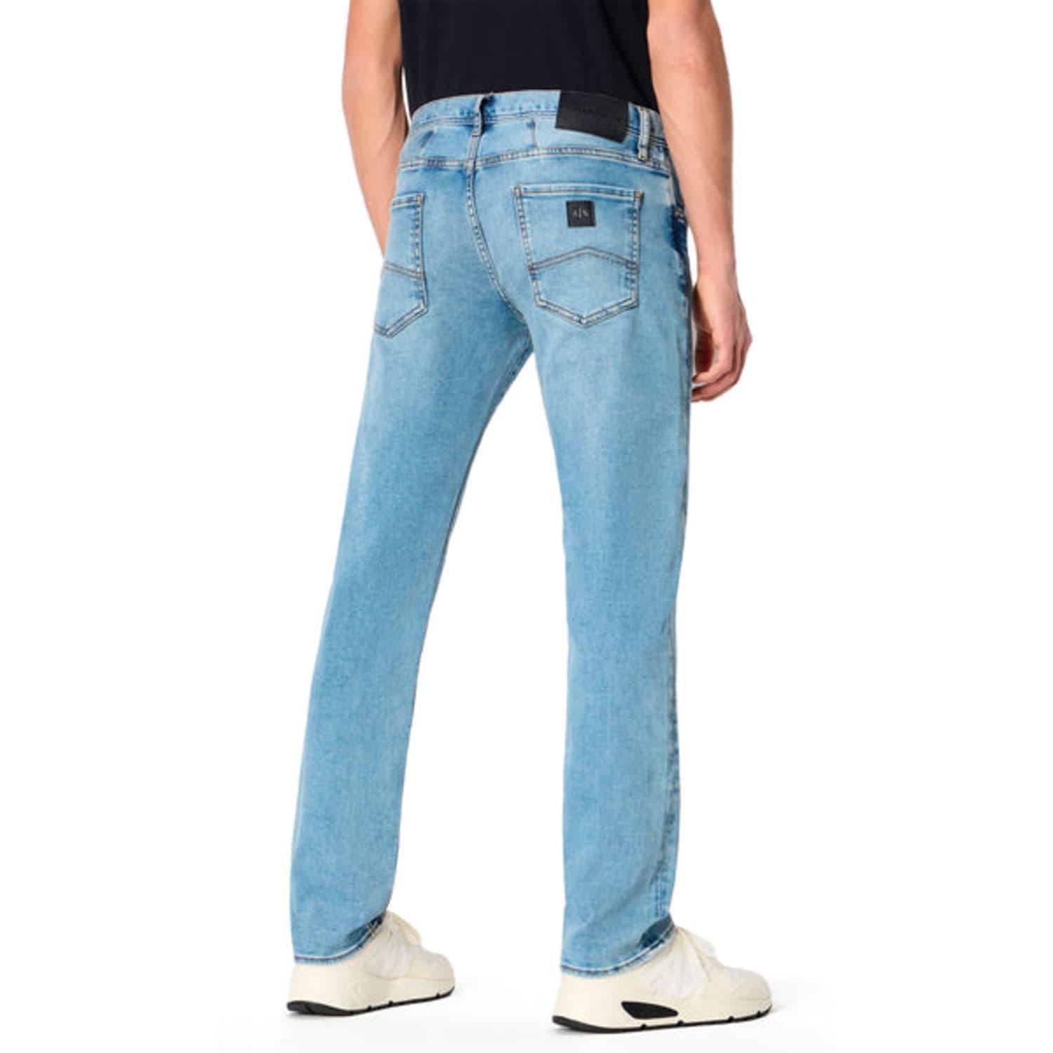Armani Exchange Light Blue Stretch J13 Slim Fit Jeans for Men | Lyst