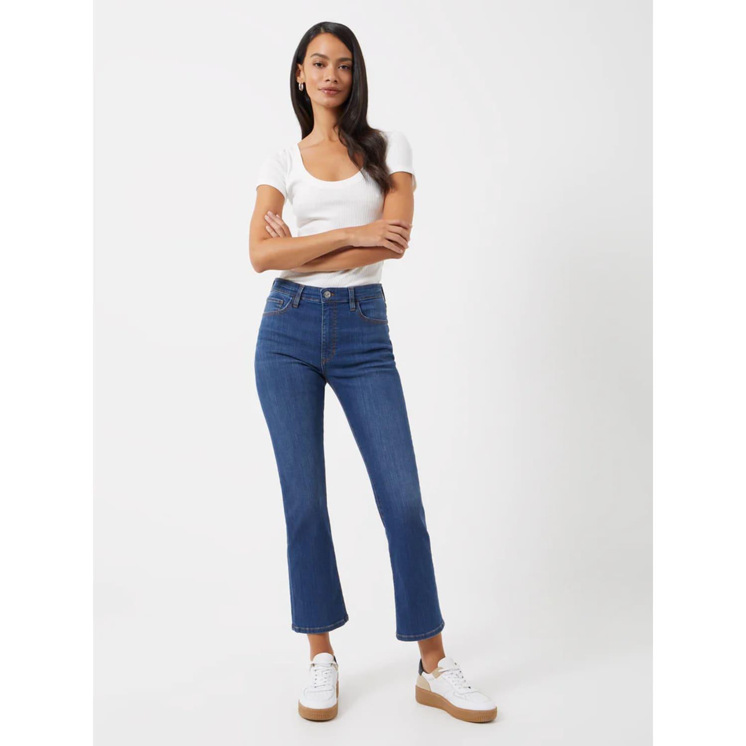 French Connection Conscious Denim Stretch Demi-boot Ankle Cut Jeans in Blue  | Lyst
