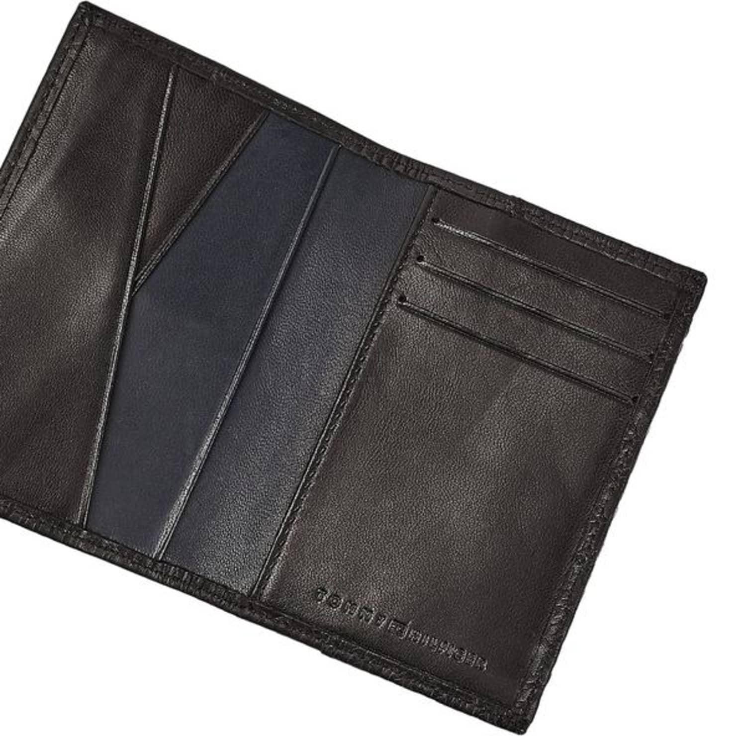 Tommy Hilfiger Monogram Embossed Leather Card Holder Black for Men - Save  26% - Lyst
