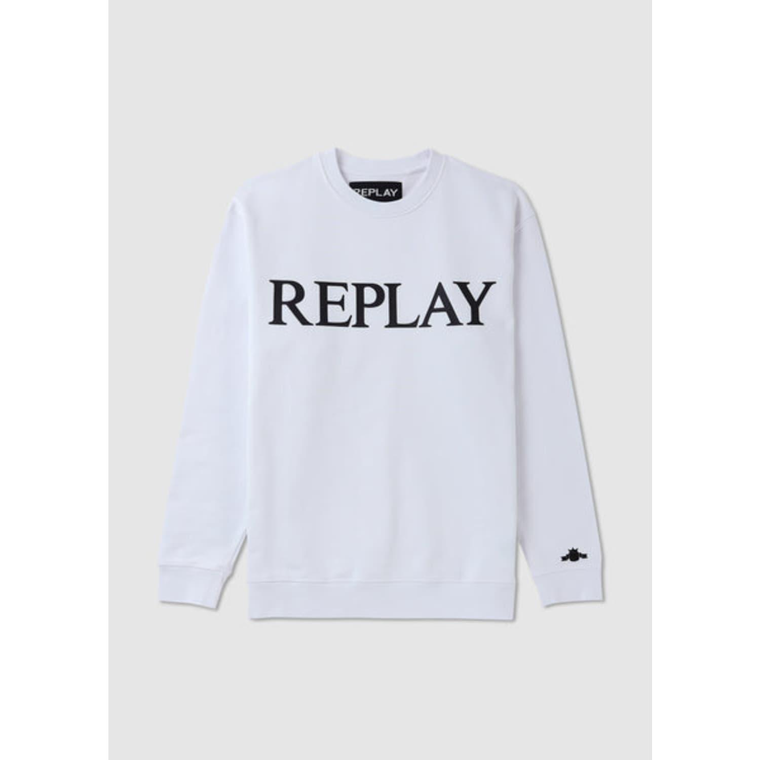 Replay S Hoodie Pure Logo in White for Men | Lyst