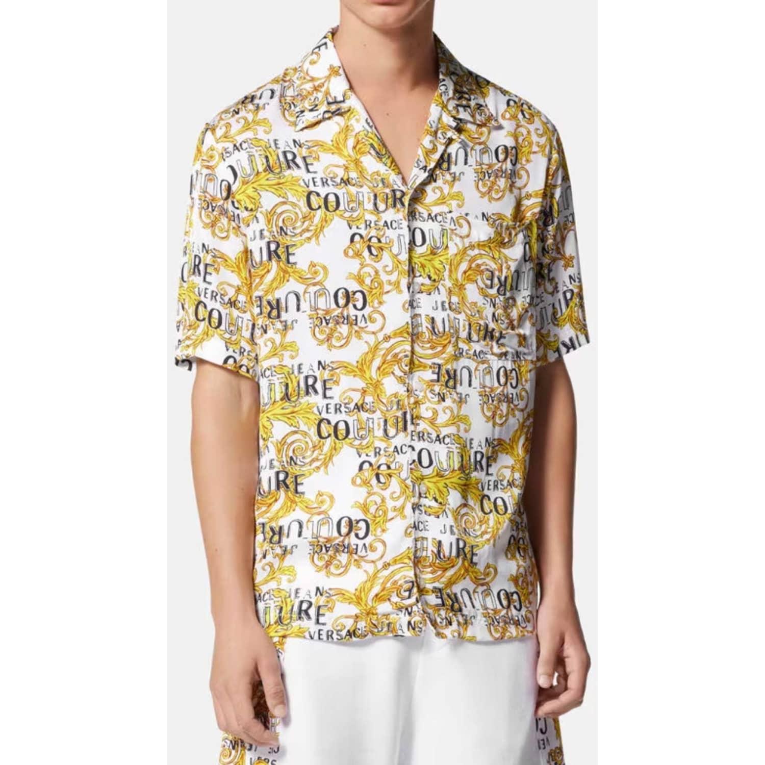 Chemise à manches courtes – 50, blanc Versace Jeans Couture pour homme en  coloris Jaune | Lyst