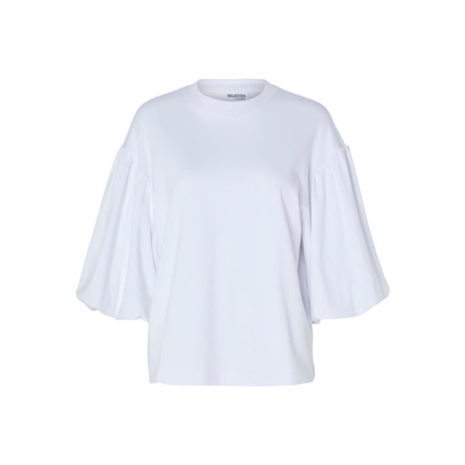 SELECTED Slfagnes Balloon Sleeve T-shirt in Blue | Lyst