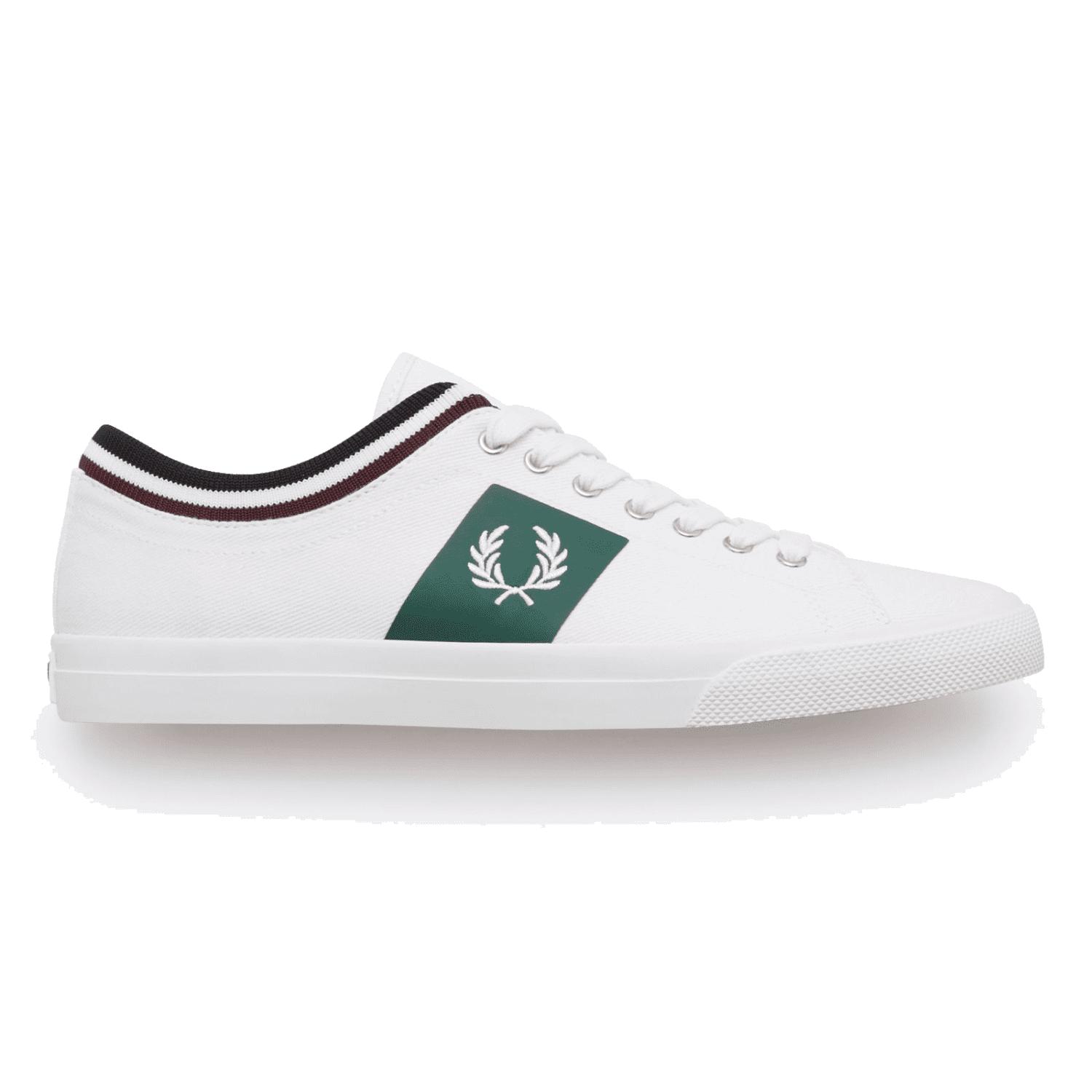 Fred Perry Underspin Tipped Cuff Twill White, Navy & Maroon for Men - Lyst
