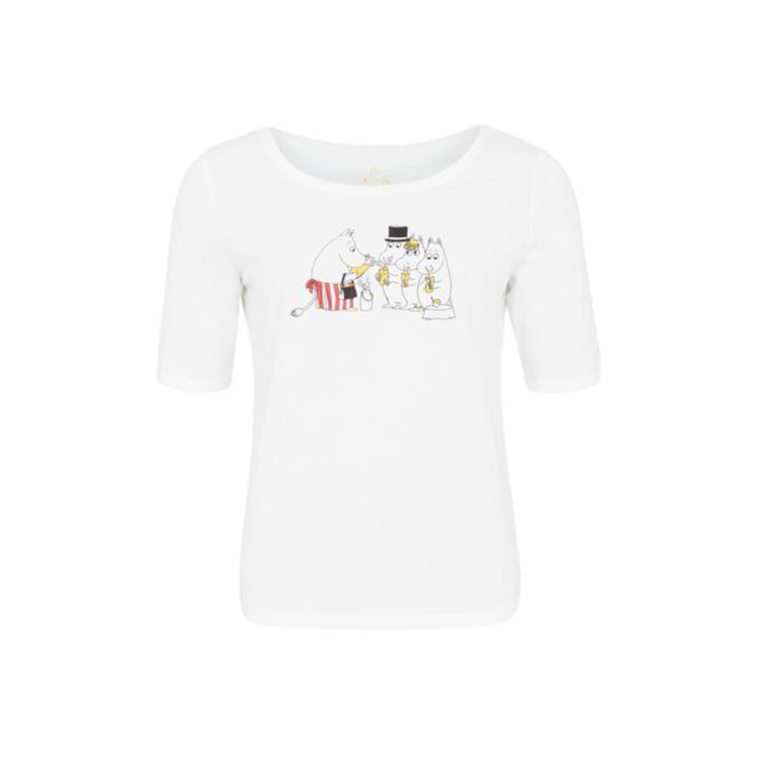 People Tree Moomin Party 100 Biological Cotton T -shirt in White | Lyst