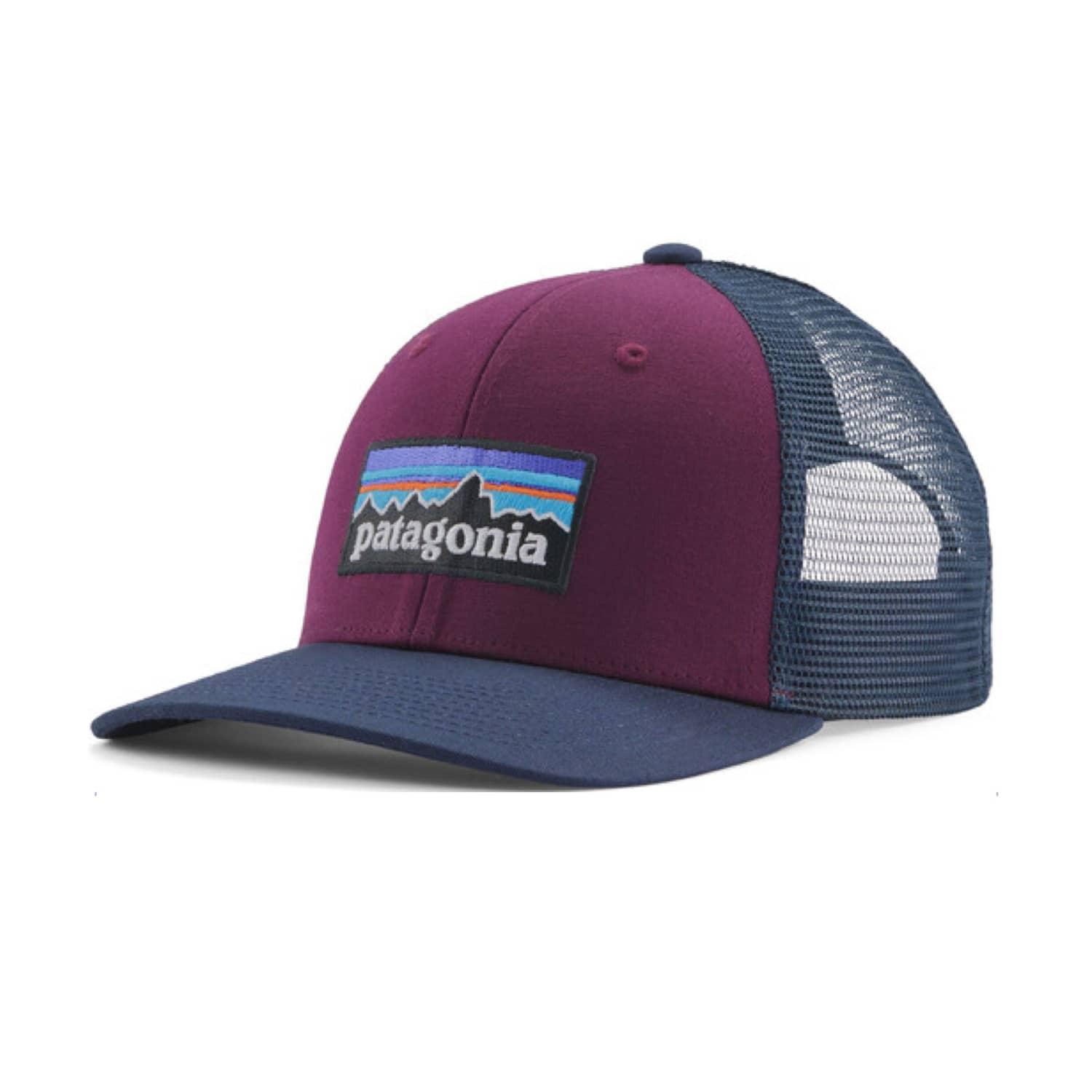 Patagonia P6 Logo Trucker Hat Night Plum in Blue for Men | Lyst