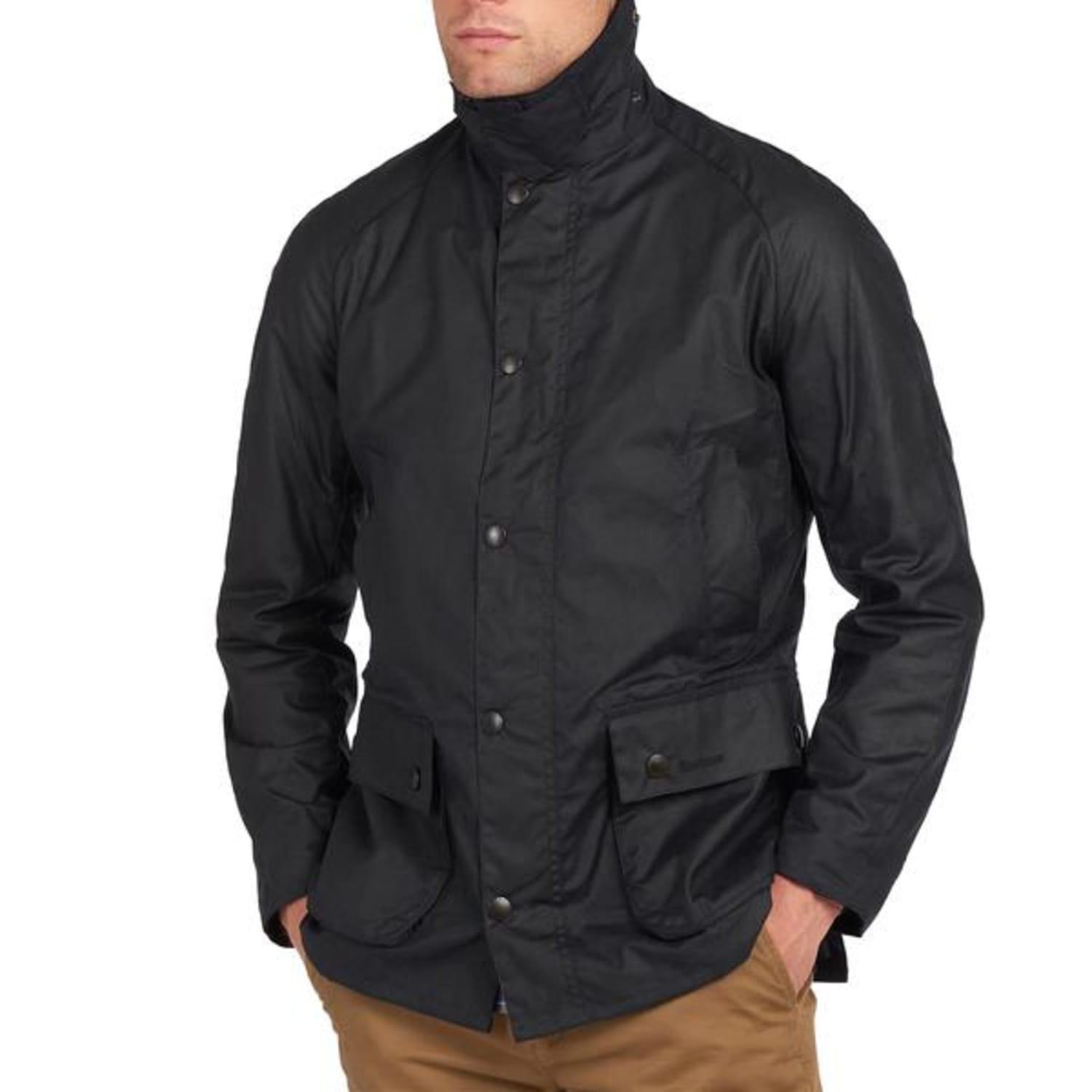 Barbour Ashby Wax Jacket Navy in Black for Men | Lyst