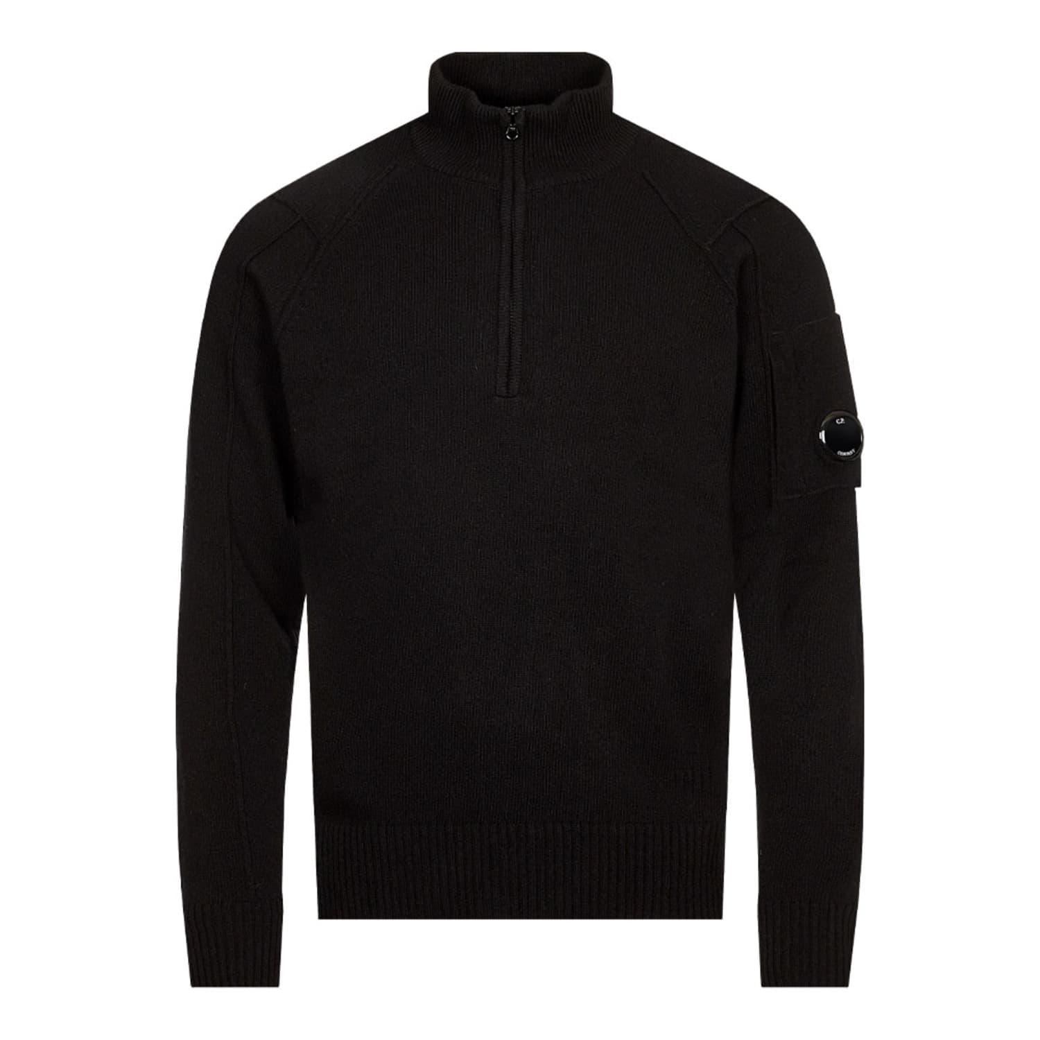 C.P. Company Quarter Zip Knit in Black for Men | Lyst