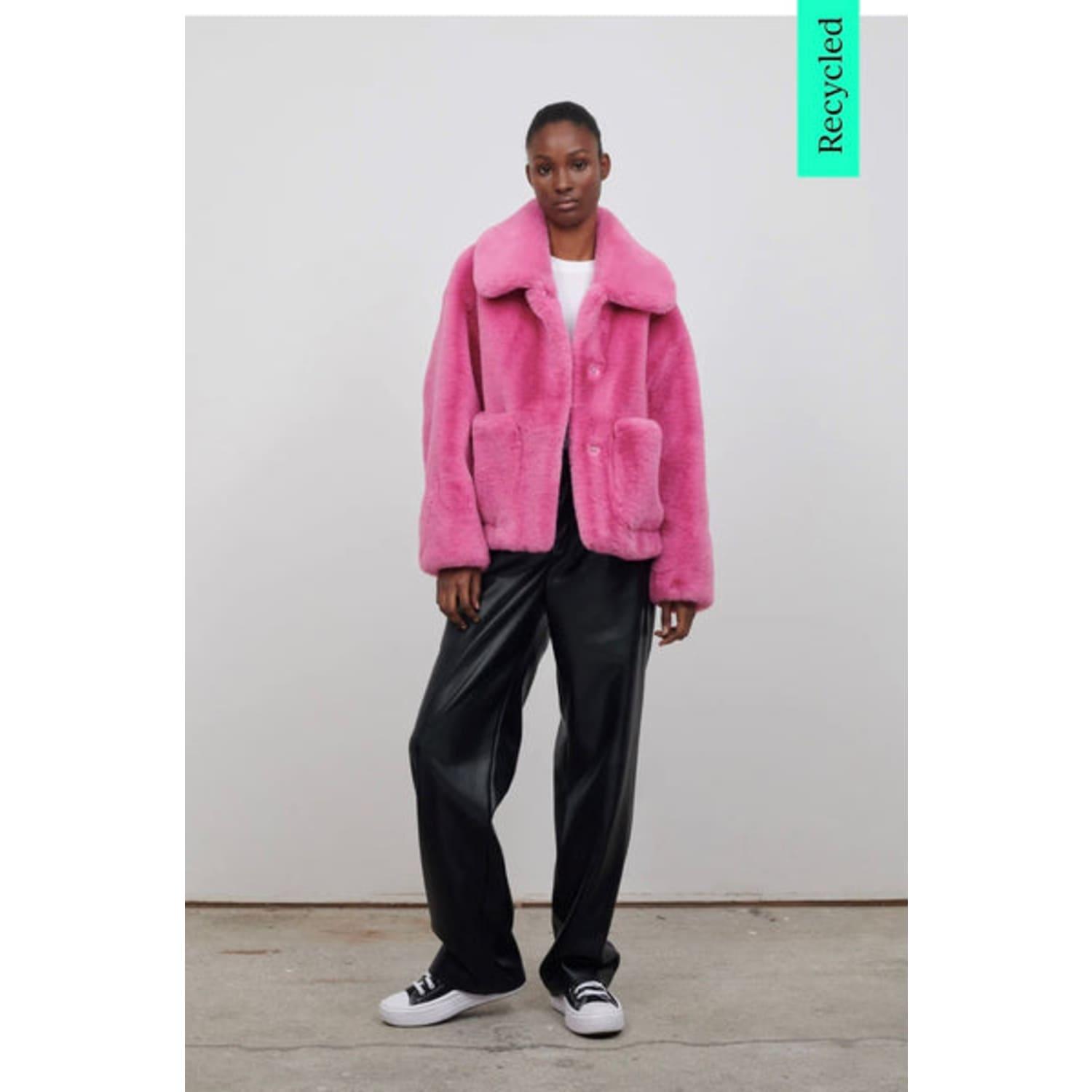 Pequeña chaqueta rosa chicle con pelaje sintético Traci Jakke de color Rosa  | Lyst