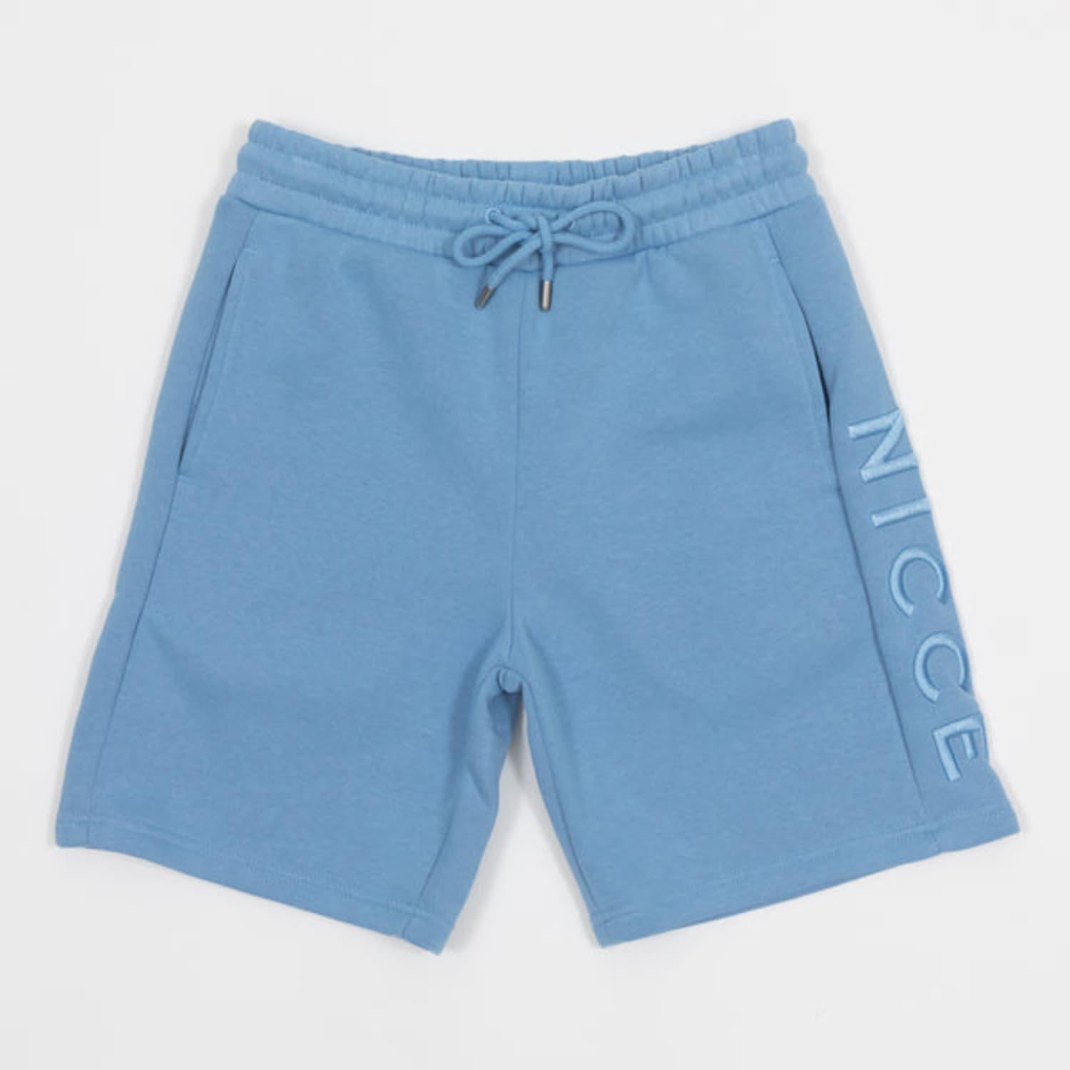 Nicce London Garment Dye Mercury Jog Shorts in Blue for Men | Lyst