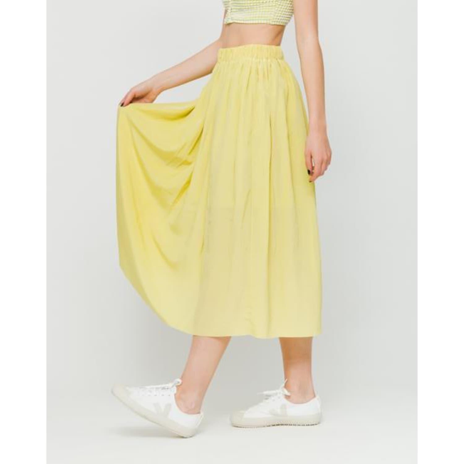 Samsøe & Samsøe Synthetic Endive Nadia 10222 Skirt, Plain Pattern in  Yellow/Green (Yellow) - Lyst