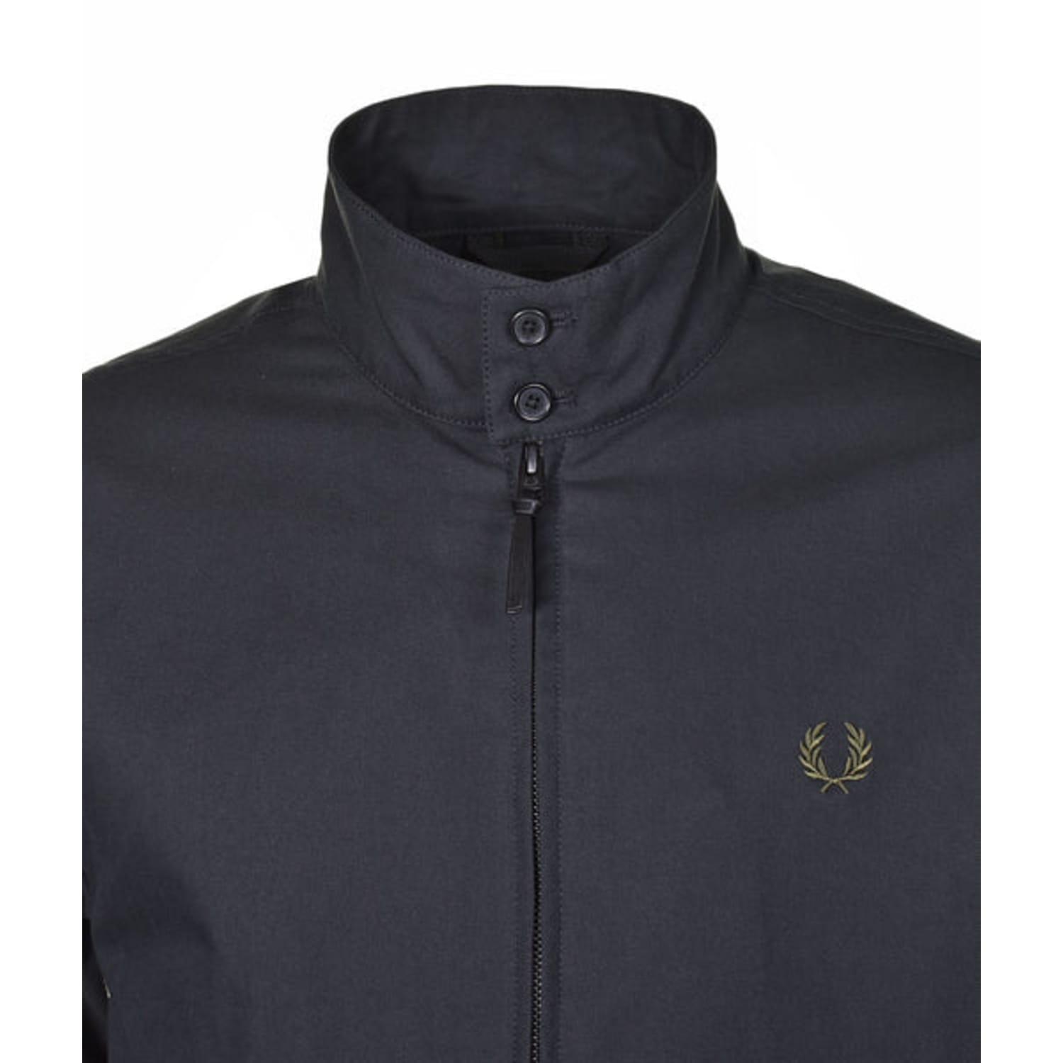 Fred Perry Black Harrington Jacket in Blue for Men | Lyst
