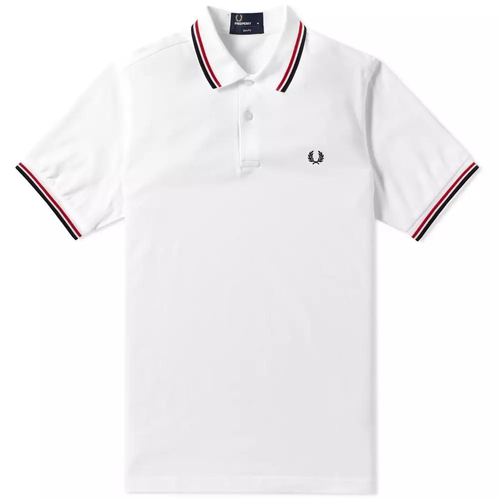 polo fred perry bianca