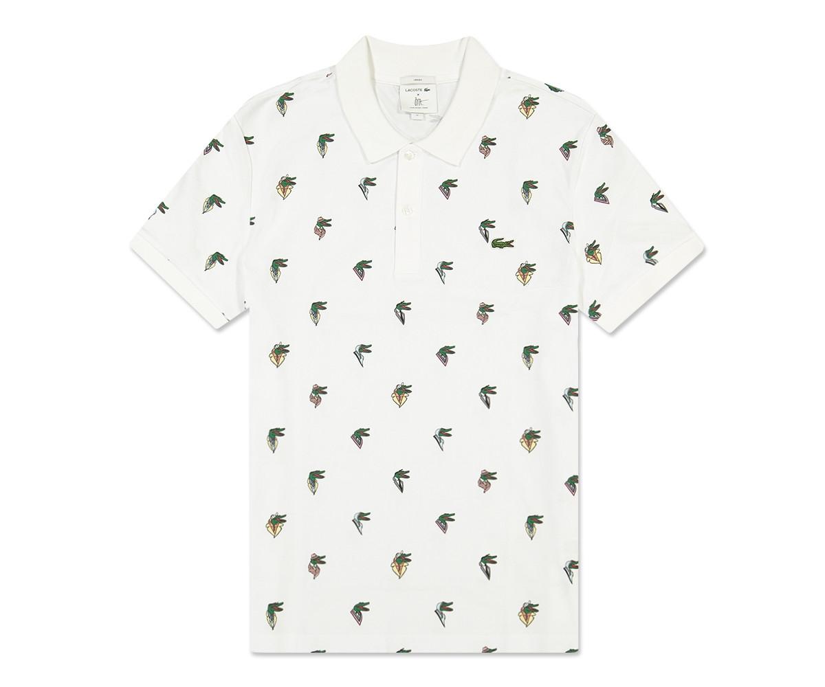 Lacoste X Jean Michel Tixier Croc Polo Shirt in White for Men | Lyst