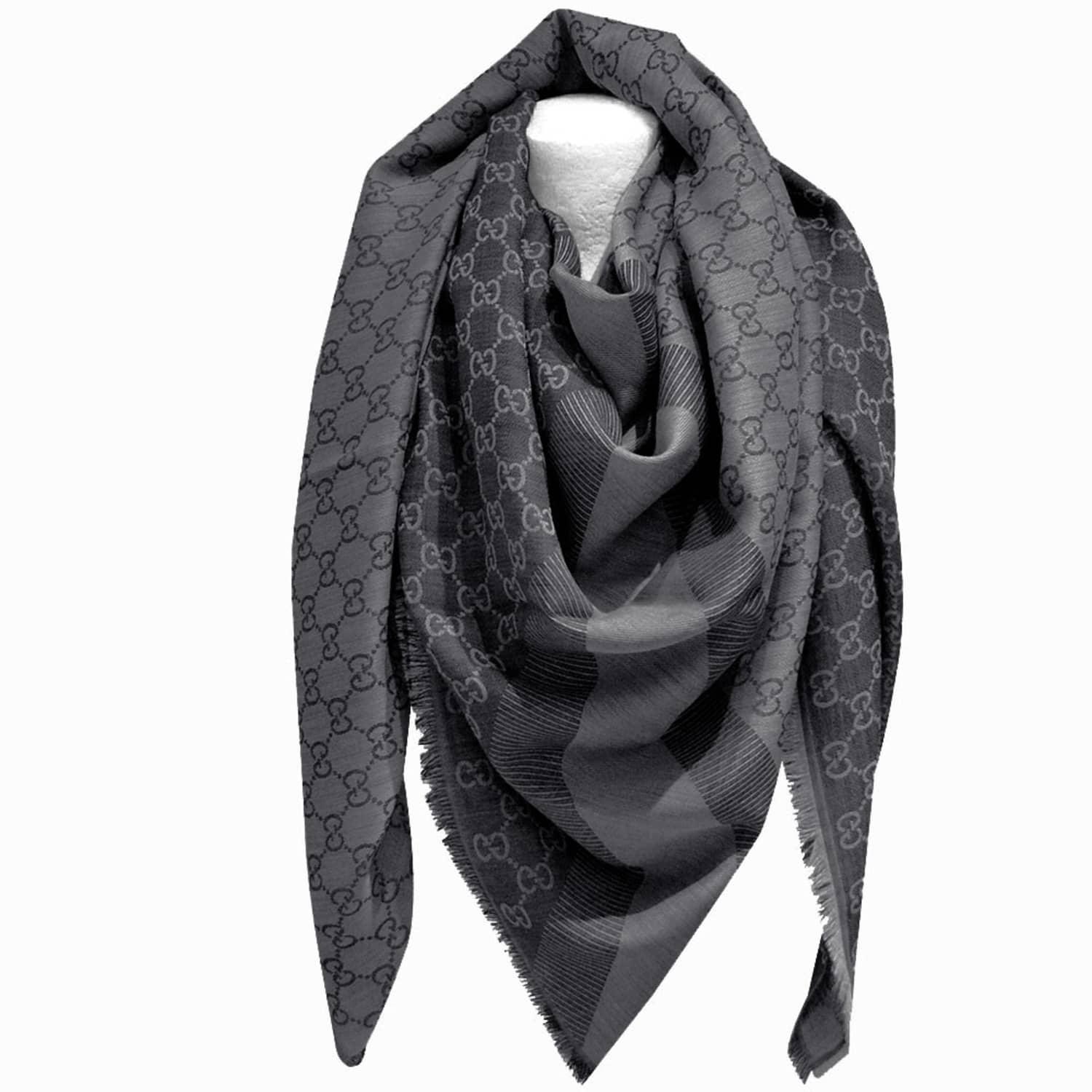 Oversætte Krydret evne Gucci Ssima Scarf Made Of Soft Wool And Silk in Black | Lyst