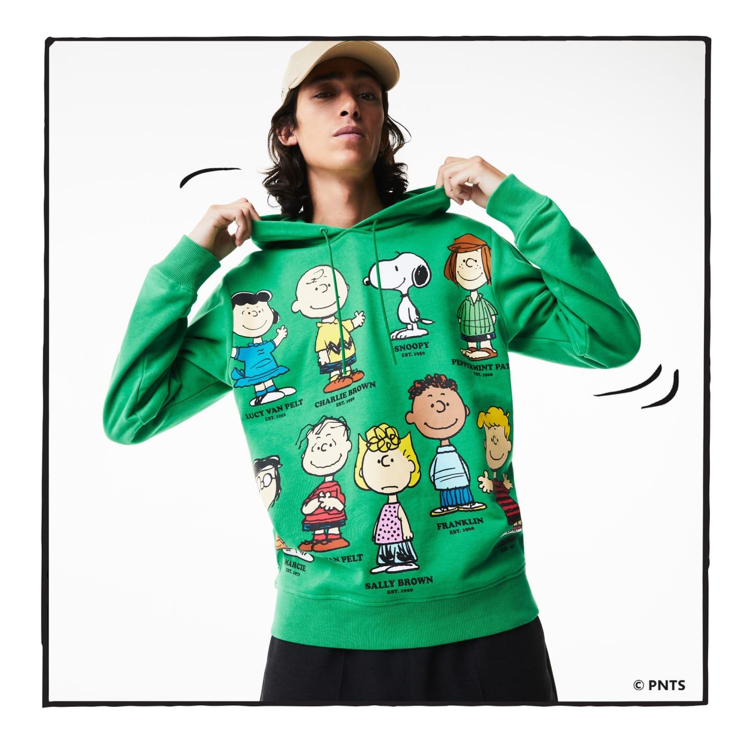 Lacoste X Peanuts Hoodie Sweatshirt in Green for Men | Lyst