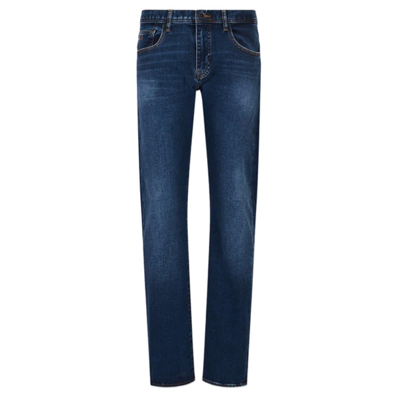 Armani Exchange Dark Blue Stretch J13 Slim Fit Jeans for Men | Lyst