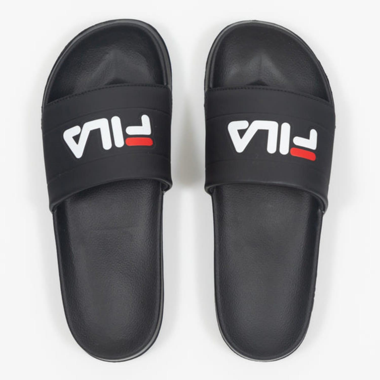 Fila Black Logo Sliders for Men | Lyst UK