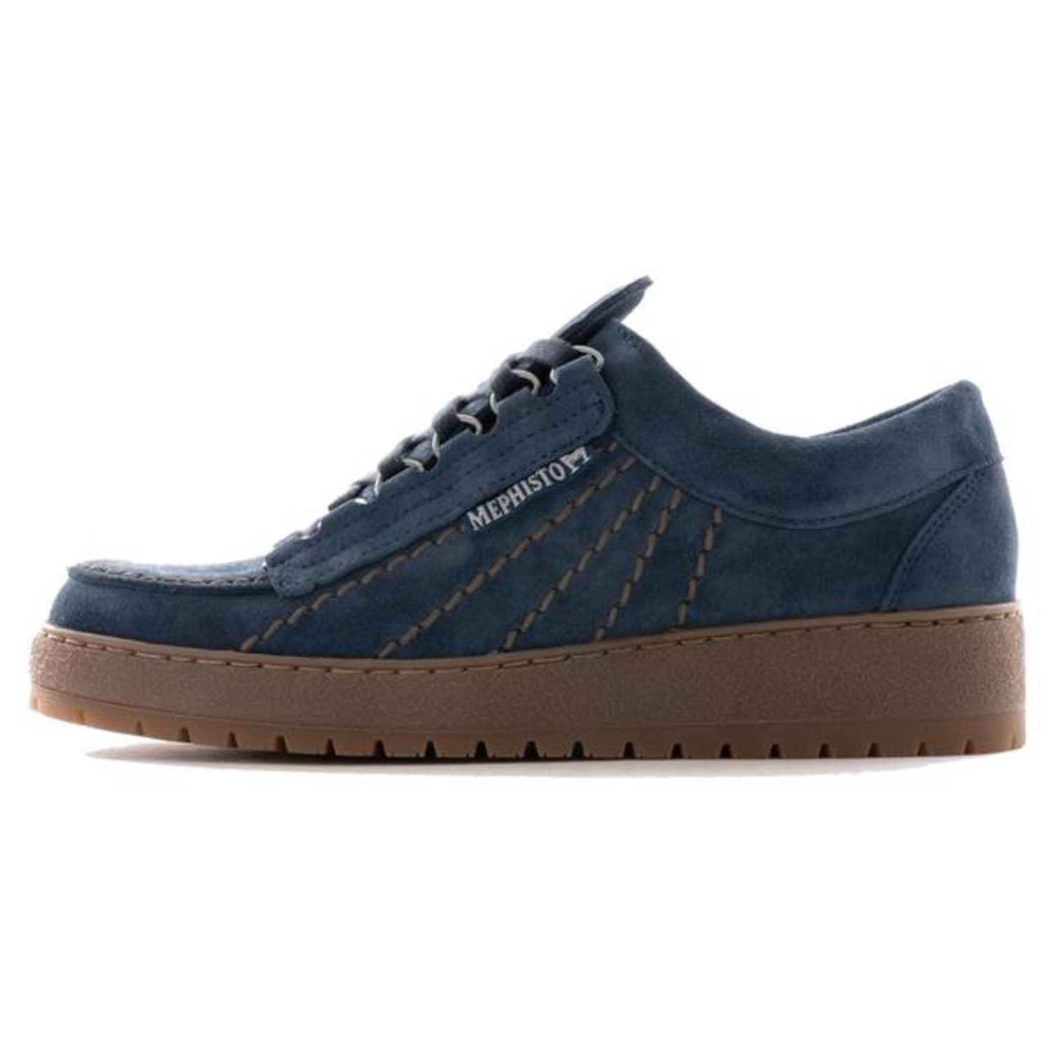 Mephisto Rainbow Mulberry Blue Velours Suede Shoes for Men | Lyst