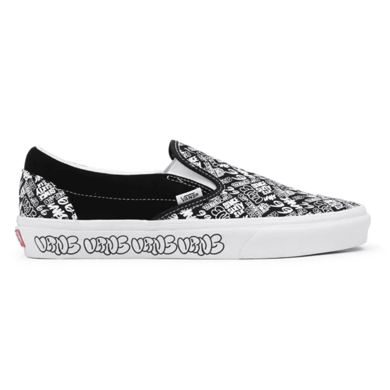 Vans Ua Classic Slip On Graffiti Black & White for Men | Lyst