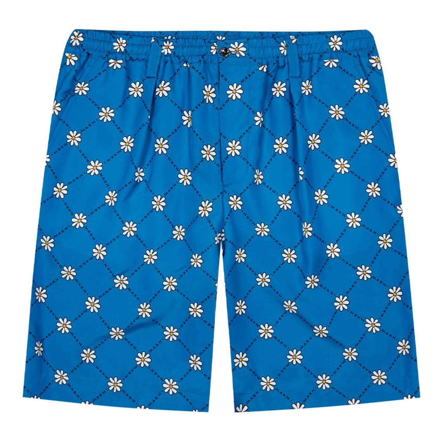 Blue Daisy Print Shorts Marni de hombre | Lyst