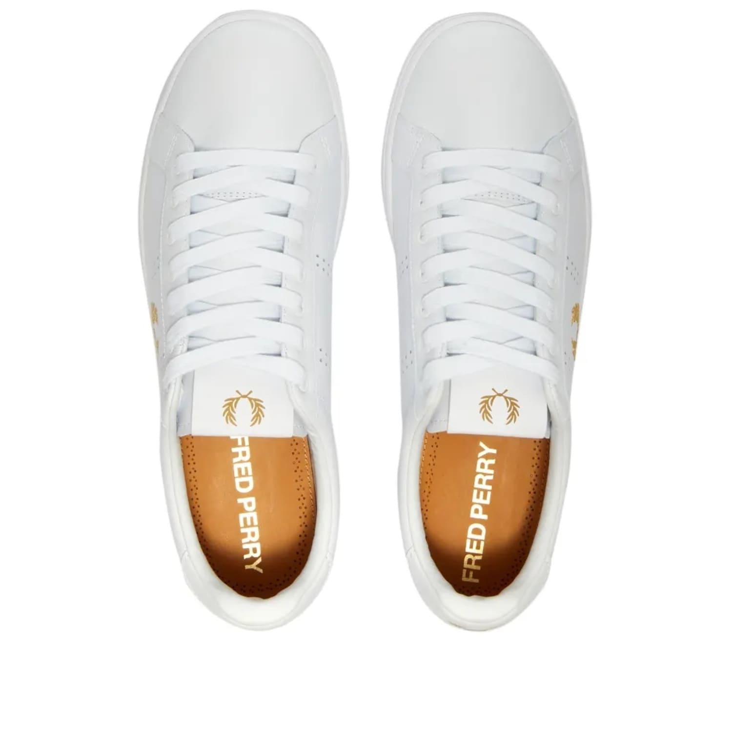 Fred Perry B721 Leather Sneakers in White for Men | Lyst