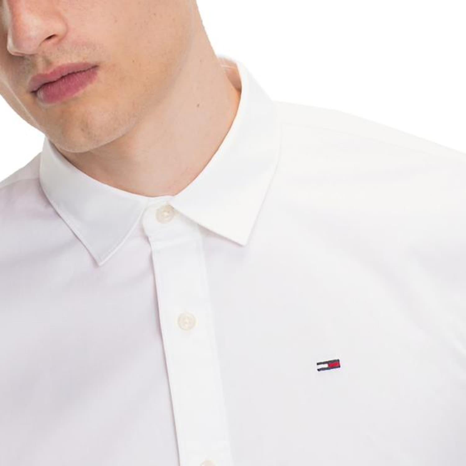 Tommy Hilfiger Synthetic Original Flag Stretch Long Sleeve Shirt White for  Men - Save 29% | Lyst