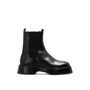 Ami Paris Square Toe Leather Chelsea Boots in Black for Men Lyst