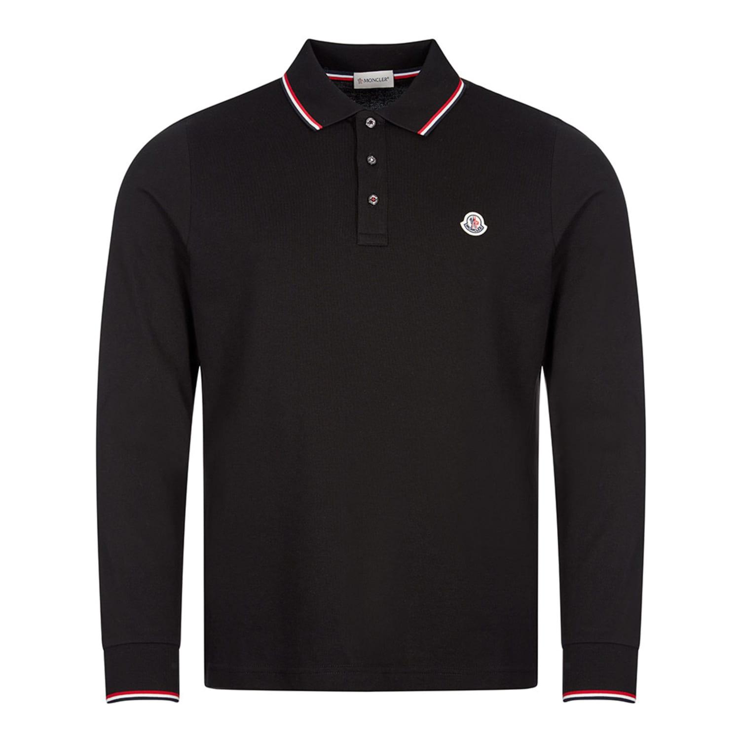 Moncler long sleeve polo cheap mens