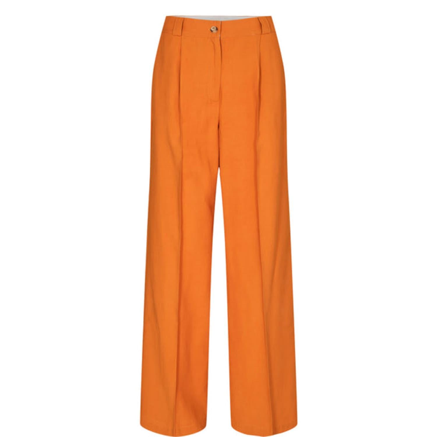 Numph Mercedes Trousers in Orange | Lyst
